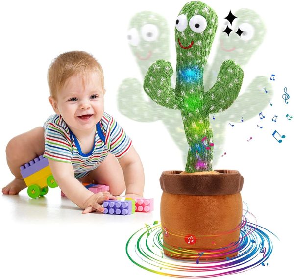 Portable Rechargeable Dancing Cactus Toy Funny Education Toys For Babies